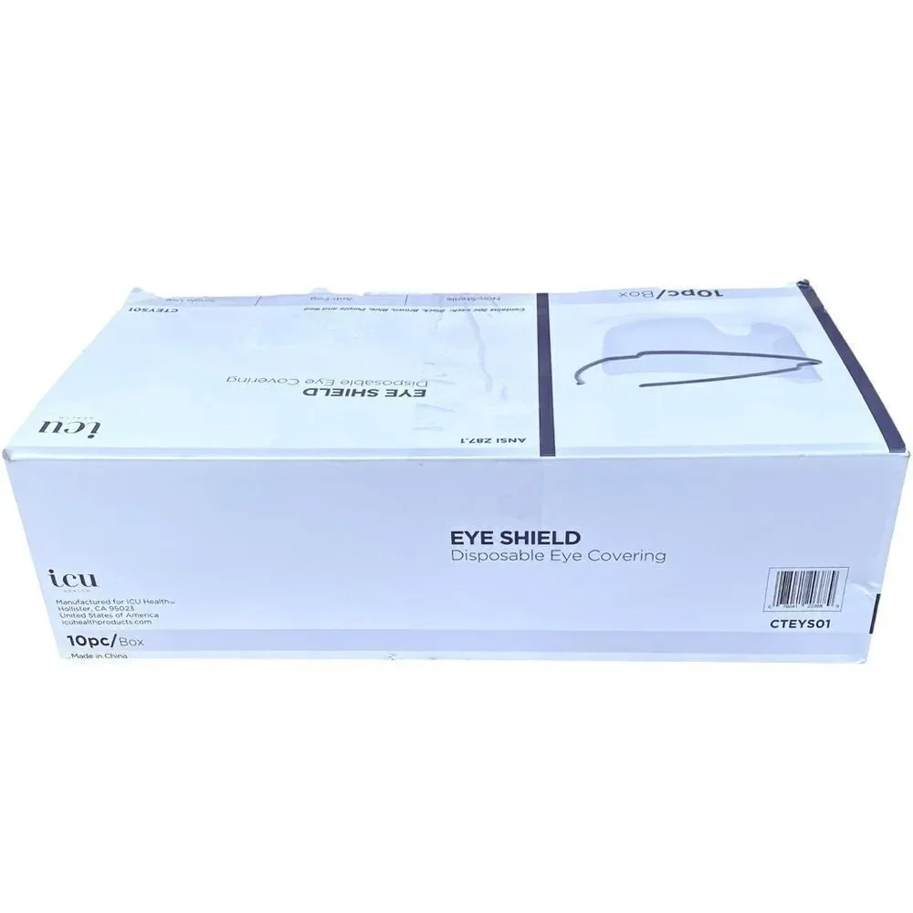 NIB New ICU Eye Shield Disposable Eye Covering/Safety 8 Total Anti Fog